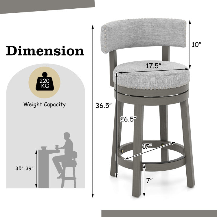 Easy Assembly: Our swivel bar stool comes with clear and concise instructions, making installation a breeze. Dimensions: 21" x 19" x 36.5"/40.5" (L x W x H), with a seat height of 27"/31". Upgrade your seating experience with our premium swivel bar chair.