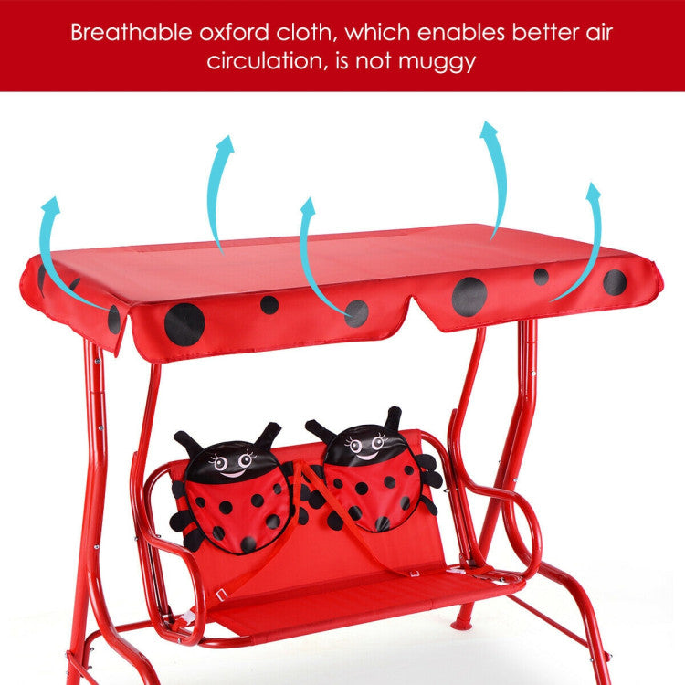 Secure and Sturdy Construction: The swing's metal tubular frame ensures exceptional stability and durability, providing a safe and reliable play environment for your little ones. The 210D Oxford Fabric canopy offers excellent ventilation and a soft touch.