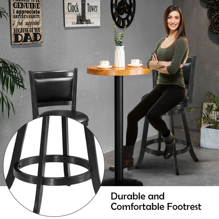 Floor-Friendly Footpads: Designed with care, these bar stools come with thoughtful footpads to protect your floors from wear and tear. Preserve your surfaces with this smart addition.