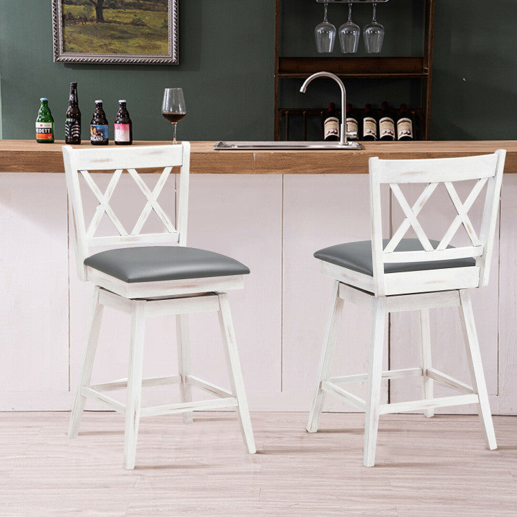 Versatile for Various Occasions: These 2pcs bar stools boast simple lines and a rustic chic appearance, adding a stylish and sophisticated touch to any room. They effortlessly complement various decorative styles and can be placed in your kitchen, living room, bar, cafe, or restaurant, enhancing the ambiance of any space.
