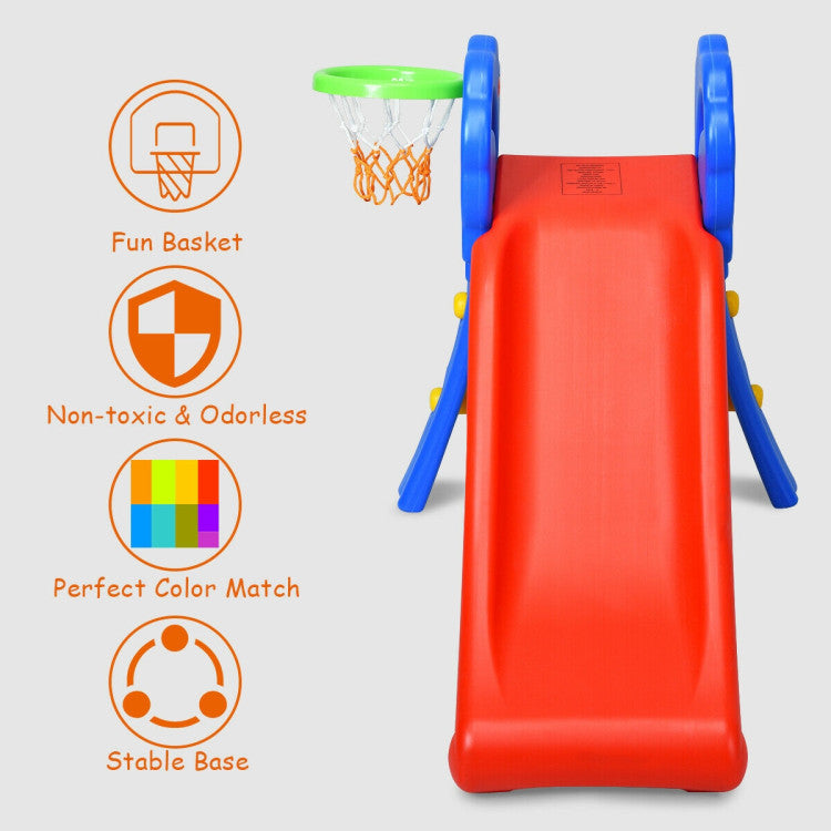 Safe & Durable Materials: Our slide is made of environmentally friendly and non-toxic HDPE material that is not easily embrittled and deformed for long-term use. The sturdy structure and strong load-bearing capacity allow the kid to play without worry and accompany your child for a long time.