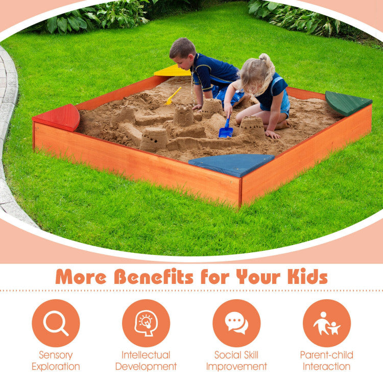 Educational and Sensory Exploration: This sandbox encourages hands-on learning and sensory exploration, stimulating your child's imagination and creativity while fostering a love for the outdoors.