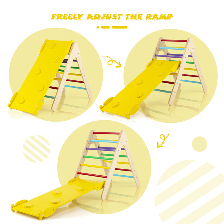 Adjustable Fun Levels: With secure grooves, the reversible ramp allows easy customization of difficulty levels. Parents can effortlessly move the ramp to higher, middle, or lower positions to suit children's abilities and provide a challenging yet safe experience.