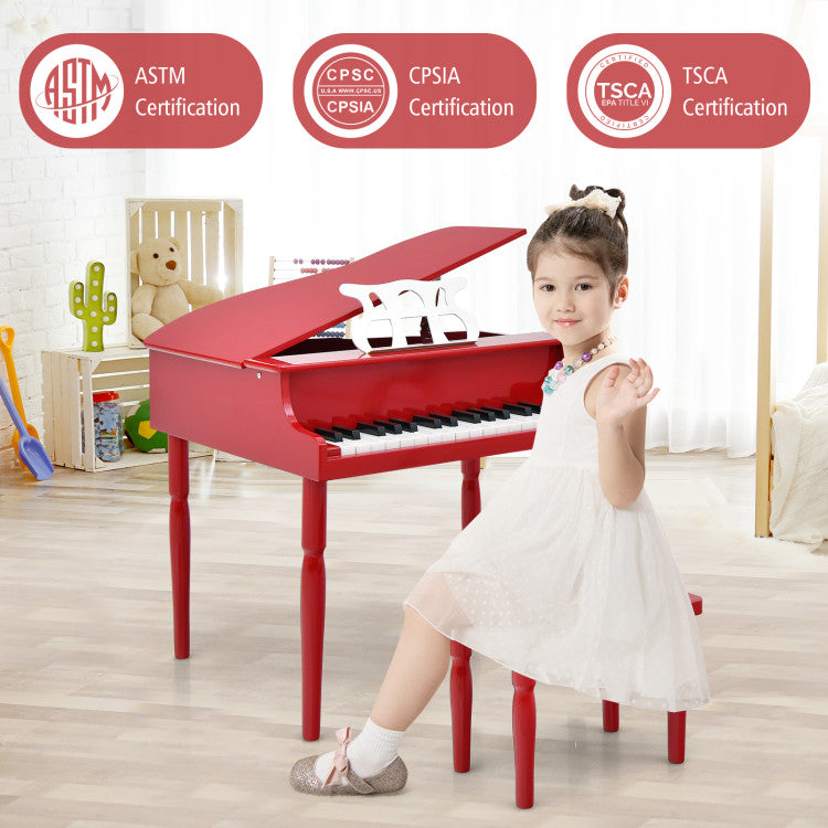 Compact Size for Any Room: Designed to fit seamlessly into any space, our miniature piano boasts a child-friendly size. The appropriately sized keys ease the transition to larger pianos, making it an excellent choice for budding musicians.