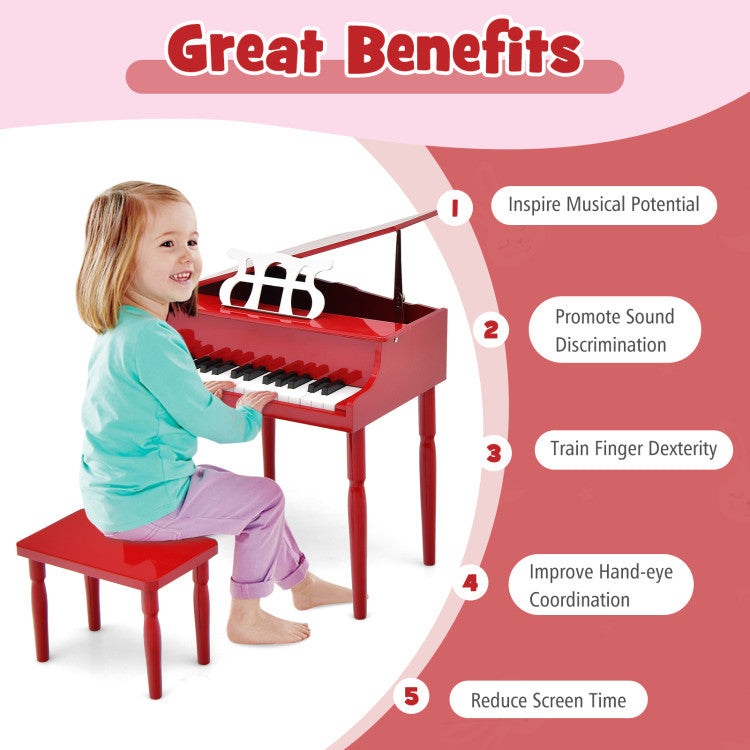Enhance Learning with Joyful Play: Fostering creativity and coordination, our piano engages children in a world of musical discovery. It's the ideal gift to stimulate imagination, improve hand-eye coordination, and develop young minds through the joy of music.