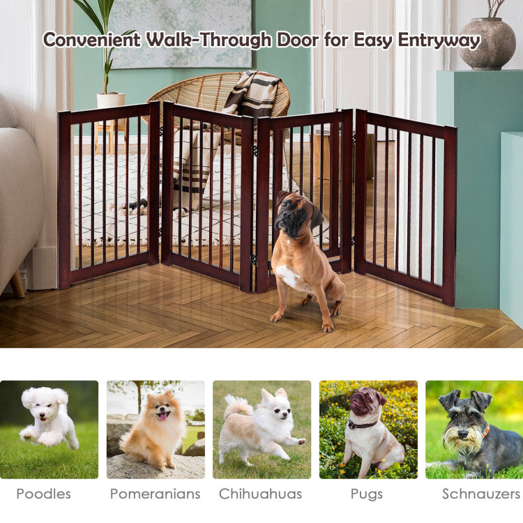 Elegant Environmental Finish: Fall in love at first sight with our pet gate's superior surface finish. Smooth to the touch and visually charming, this gate not only serves its purpose but also adds a touch of sophistication to your space. Upgrade your pet's space today!