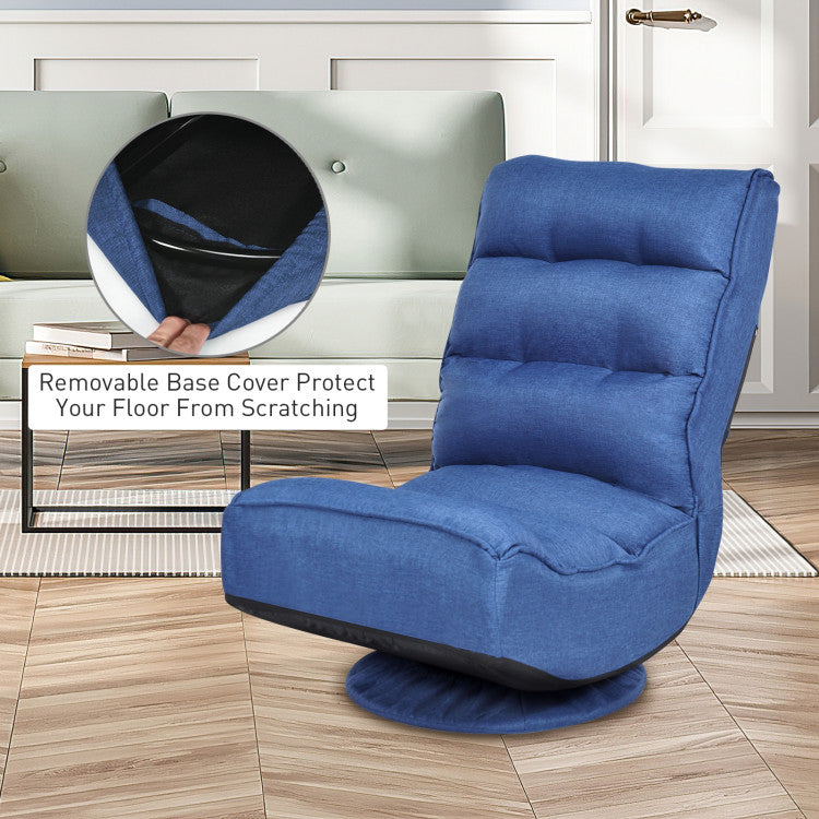 Comfortable and Durable Construction: With high-density sponge padding and a sturdy iron structure, our floor gaming chair ensures maximum comfort and durability, supporting up to 300 lbs for a reliable and enjoyable seating experience.