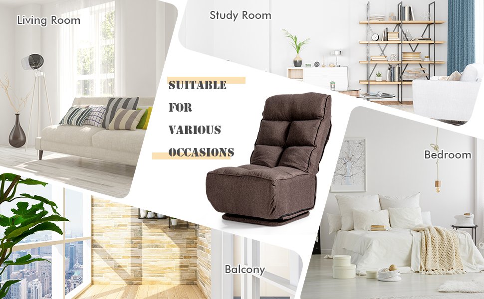 Versatile Elegance: Infuse modern elegance into any space with our versatile floor chair. Whether in the living room, bedroom, or office, its simple color and tufted design seamlessly blend with any decor. A statement piece that redefines comfort and style in your leisure oasis.