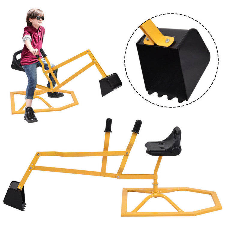 Dual-Handle Operation: Equipped with rubber-coated handles, this digger provides a comfortable grip for your kids while they play. The two-handled controls promote fine motor skills development and enhance their hand-eye coordination.