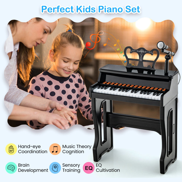 Practical Play Setup: The detachable music stand adds a practical touch, supporting music sheets for better practice. Easy to assemble and disassemble, it adapts to your child's evolving requirements, ensuring a seamless and enjoyable learning experience.