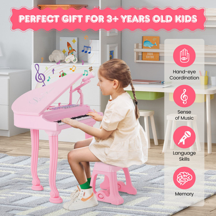 Educational Marvel for Young Minds: Give the gift of learning! Our electronic keyboard piano is an ideal present for 3+ years kids. It sparks creativity, cultivates essential skills like hand-eye coordination and language development, and sets the stage for a lifelong love of music. Unleash their potential today!
