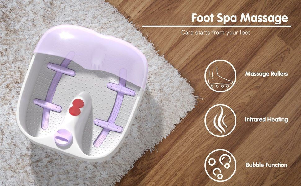 PTC to Avoid Overheating and Keep Constant Temperature: Do you want to use the foot massager bath more securely and have comfortable heating? This foot massage is different from others It uses quality PTC Heating Semiconductor speed heating, maintaining a constant temperature, and secure multi-insulation protection. Safe and secure double overheating protection.