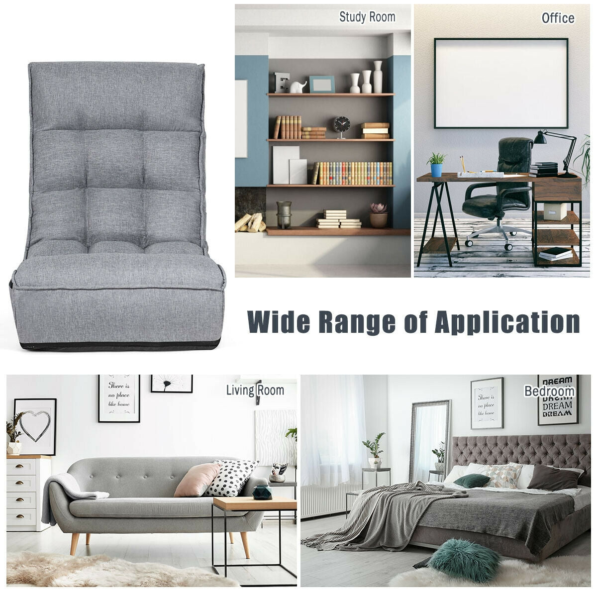 Chic and Functional: Elevate your home decor with a modern and chic floor gaming sofa, complete with a side pocket for convenient storage, perfect for any room including the living room, bedroom, or balcony.