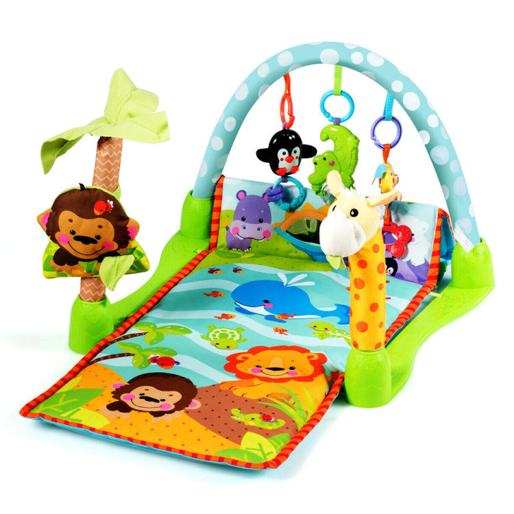 Versatile Play Options: Experience 4 exciting play modes with this activity mat, allowing your baby to comfortably lie down, sit up, strengthen their core with abdominal exercises, and explore through crawling tunnels. Enjoy the freedom to tackle household chores or take a well-deserved break while your little one stays entertained.