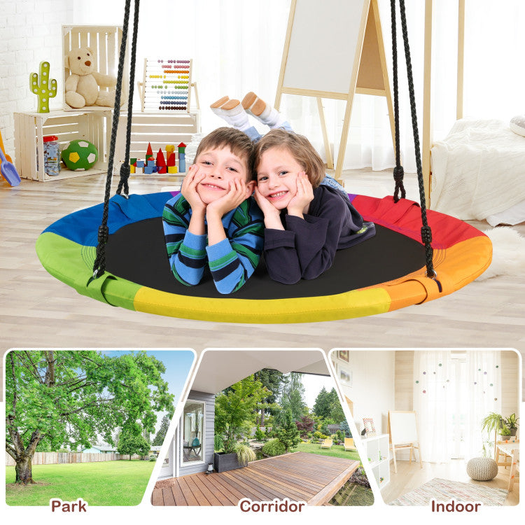 Versatile and Fun Outdoor Tree Swing: Make outdoor playtime exciting! Our tree swing is perfect for sitting, reading, sleeping, and playing. Bring joy to both kids and parents. Use it in the backyard, park, or hang it on trees. Elevate your family's outdoor experience!