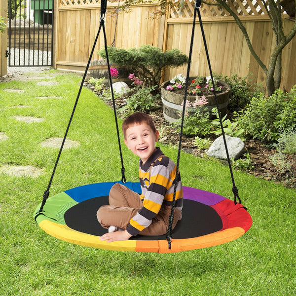 Versatile for Various Activities: Our tree swing offers multiple functions, including sitting, reading, relaxing, and playing. It provides endless fun for children and parents alike. Whether it's in the backyard, park, or attached to a swing set or tree branch, this swing adds excitement to any setting.