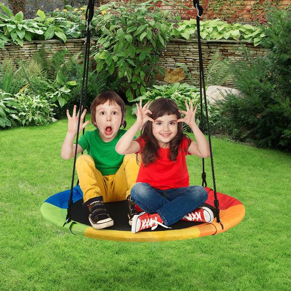 Year-round Fun for All Ages: This 40" flying saucer tree swing is a hit with both kids and adults, providing endless excitement throughout the year. Its unique design and appealing appearance guarantee hours of enjoyment for the whole family.