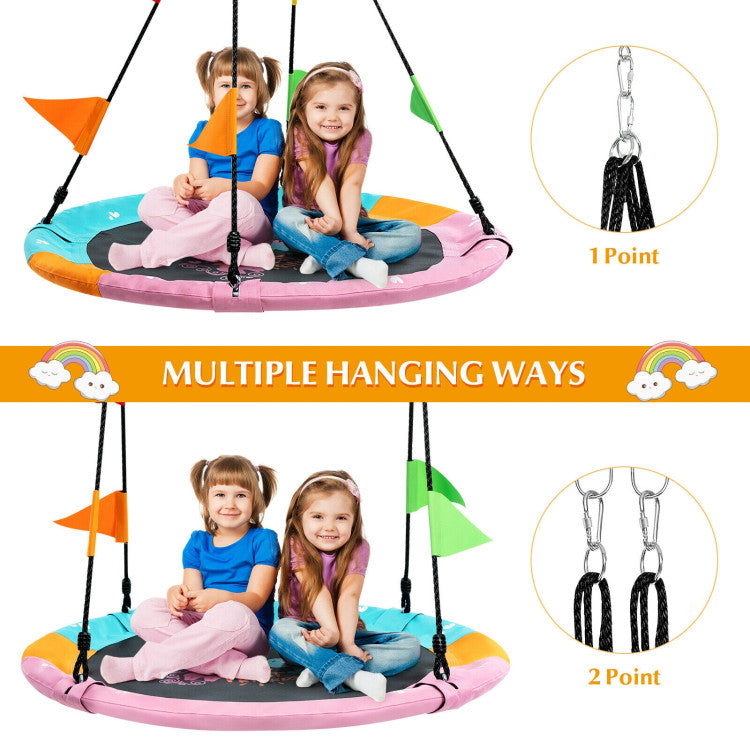 Easy Installation: Thanks to its simple structure, assembling the swing takes just a few minutes with the help of the included manual. With the two ropes provided, you can effortlessly hang it from a sturdy branch, or porch, or attach it to a swing set, providing endless hours of fun and enjoyment for your children.