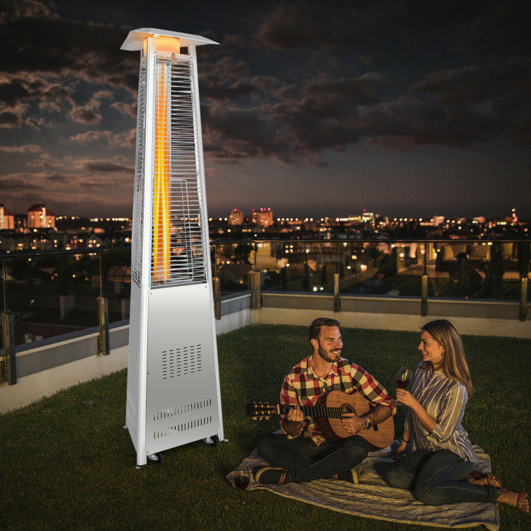 Efficient Heating: This pyramid patio heater features 42,000 BTU heat output, which is able to heat up to 215 Sq.ft heating range. Meanwhile, it comes with 360 degrees of full-area dissipation. Both of them make this outdoor heater more effective and bring comfy warmth to the people around it.