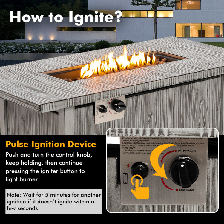 Effortless Ignition and Safety Assured: Experience quick flame ignition with our advanced pulse ignition system. With a powerful 50,000 BTU heat output, stay warm and cozy. CSA and CE-certified for safety, providing peace of mind for your outdoor gatherings.