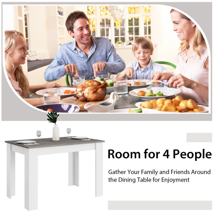 Space-Saving Solution: With a tabletop size of 47" x 28", this compact kitchen table offers ample space for up to 4 people while fitting perfectly into smaller areas like dorms, apartments, and small dining rooms. It optimizes space utilization without compromising functionality.