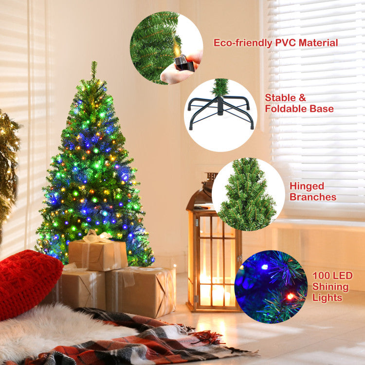 Dense and Realistic PVC Needles: This Christmas tree's needles are made of PVC which is stunningly lifelike with its full and verdant profile and durable.
