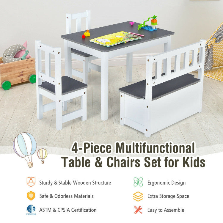 Robust and Long-lasting: Crafted from high-quality MDF and pine wood, this table set ensures exceptional stability and durability. The sturdy construction can support the weight of active children. Moreover, the materials are odorless and free from harmful chemicals, ensuring a safe and healthy environment for your little ones.