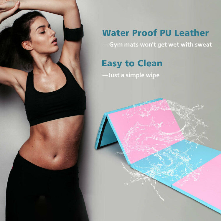 Effortless Maintenance with Zipper: Enjoy hassle-free cleaning with the zipper design of our gymnastic mat. The premium PU leather surface is waterproof and moisture-proof, making it easy to wipe clean with soap and water. Assemble, disassemble, and keep your mat in top-notch condition with minimal effort. Elevate your fitness routine with convenience and style.