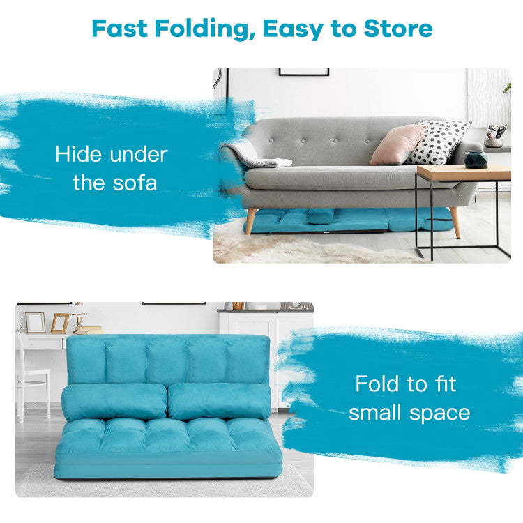 Foldable and Convenient: Easily foldable for portability and storage, this sofa is designed for modern living. The removable cloth cover with a zipper allows for easy cleaning, ensuring a consistently clean environment.