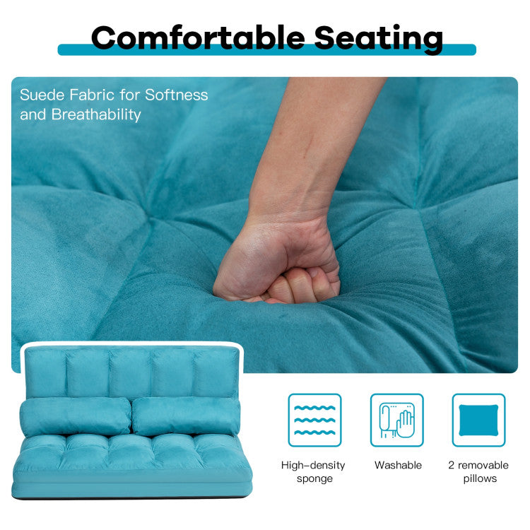 Luxurious Comfort: Experience unparalleled comfort with a skin-friendly composite suede surface, soft and durable, complemented by 2 cozy pillows for neck and lumbar support.