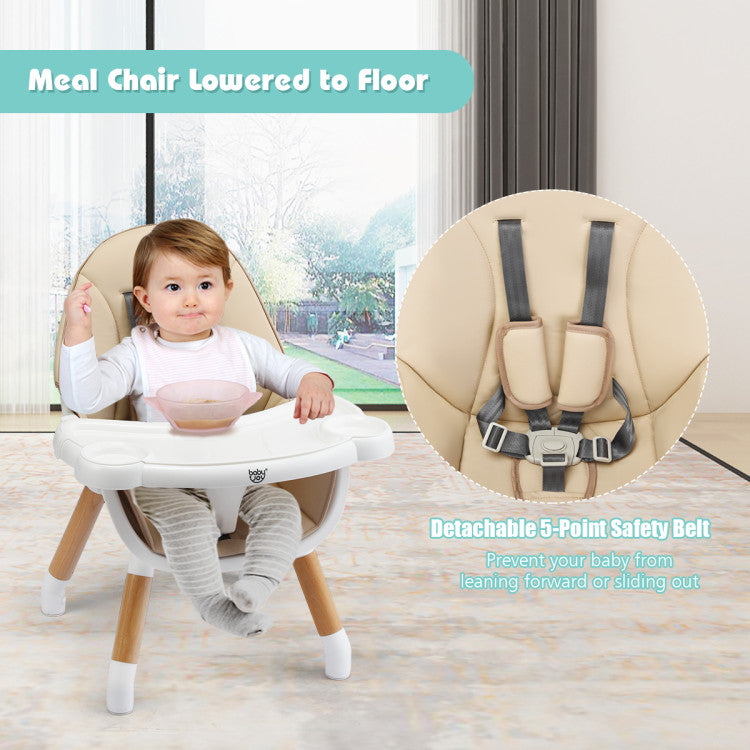 Safety First with 5-Point Harness: Ensure your baby's security with a 5-point seat belt that can be adjusted for a snug fit, preventing any leaning or accidents. Trust in the stable pyramid structure for added safety.