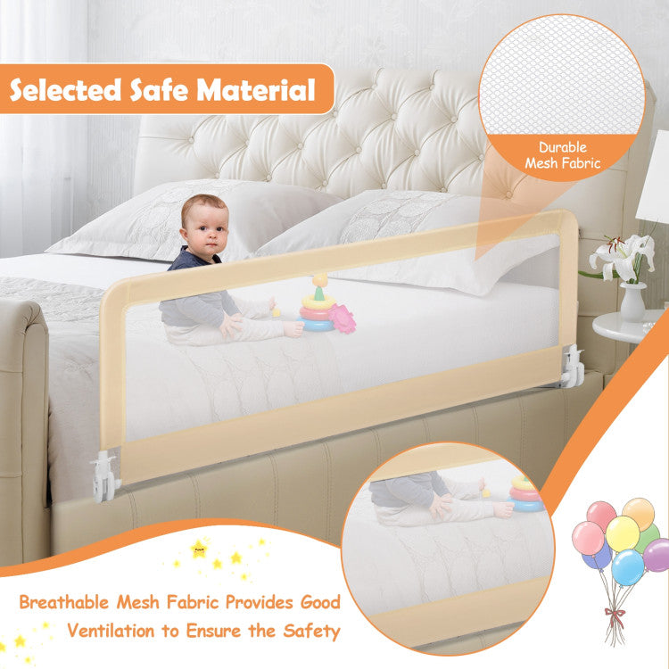 Durable and Sturdy Construction: Crafted with resilient mesh cloth that promotes airflow and resists tearing, this bed rail offers excellent impact protection. Its premium steel tubes ensure stability, eliminating any wobbling, for added security.