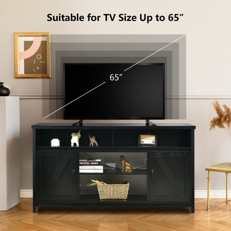 Sturdy and Durable Construction: Made of high-quality engineered wood, this 59" TV stand is strong enough to be used for a long time without crack or deformation. Reinforced legs ensure large weight capacity and anti-scratch foot pads can protect the floor from scratching.