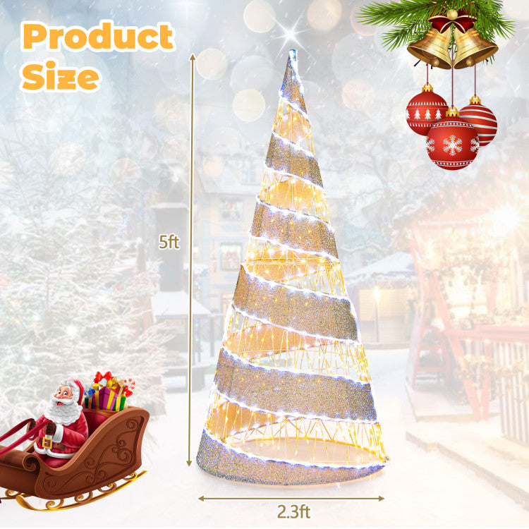 Easy Installation and Storage: With its detachable design, setting up this Xmas cone tree is a breeze. Simply follow the clear instructions, and you'll have the perfect festive decor in no time. When the holiday season is over, disassembling and storing the tree is just as simple, allowing for convenient storage until the next year.