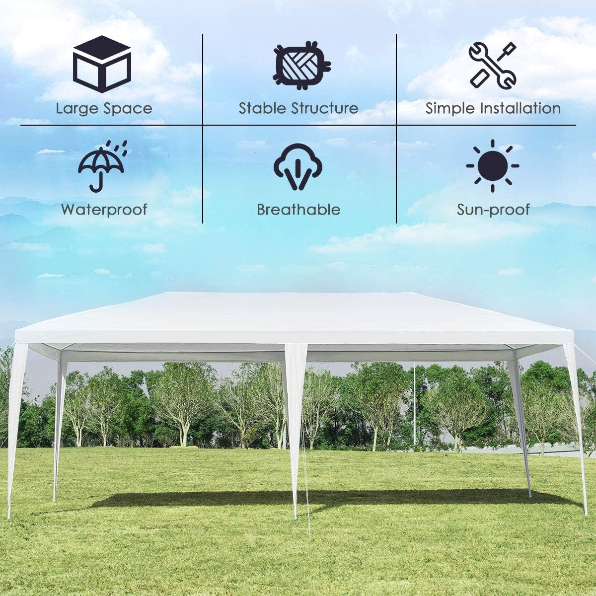 Weatherproof and Sun-Resistant: Don't let the elements spoil your outdoor activities. Our gazebo features a waterproof and sun-resistant top, providing reliable temporary shade even on the sunniest days.