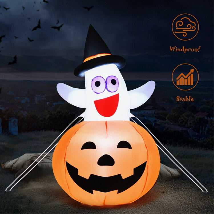 Waterproof Fan and LED Bulb: This smiley jack-o-lantern is equipped with a waterproof fan, so it has strong weather resistance and can be used indoors and outdoors all year round. Plus, it comes with energy-saving LED bulbs to light it up and attract more attention.