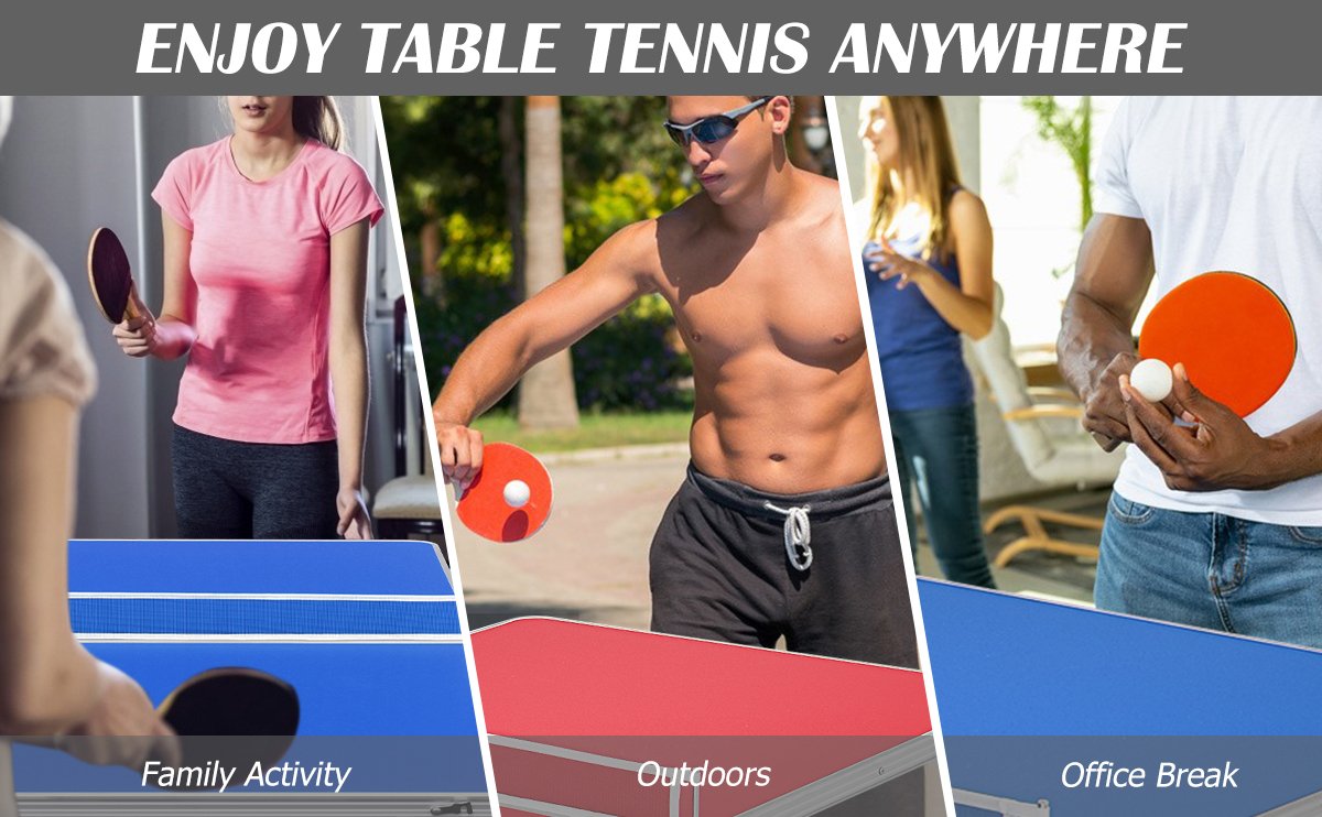 Fun for All Ages and Skill Levels: Whether indoors for family gatherings or outdoors for picnics, our table tennis set is perfect for kids and adults of all ages and skill levels. Enhance hand-eye coordination, reaction time, and endurance while having a blast with this fast-paced game.