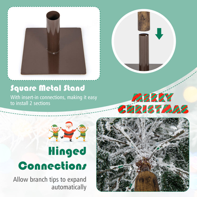 Certified Safety, Endless Joy: Our Christmas tree comes with a UL-certified adaptor for long-term safe use. The metal stand provides stability, evenly distributing pressure and ensuring durability. Rustproof and reliable, it promises a secure foundation for your holiday centerpiece.