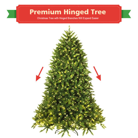 Effortless Assembly with Hinge Design: Experience a stress-free setup with our Christmas tree's convenient hinge design. The tree is separated into 3 sections for easy assembly, dismantling, and storage, saving you time and effort during the holiday season.