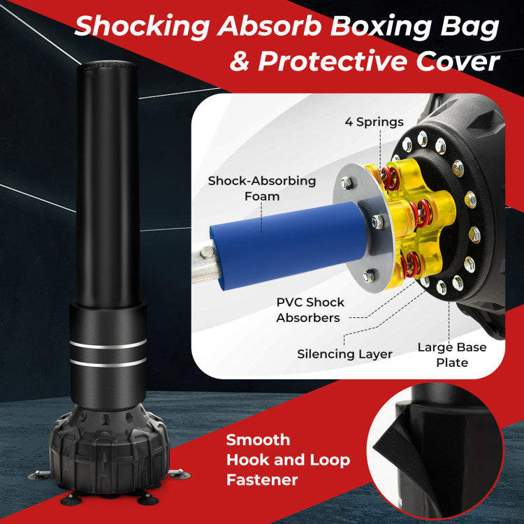 Unique Shocking Absorb System: The 12OZ premium boxing gloves provide additional wrist support, making this set the ultimate choice for silent and powerful home workouts. Elevate your exercise routine with our noise-absorbing, shock-controlling equipment.
