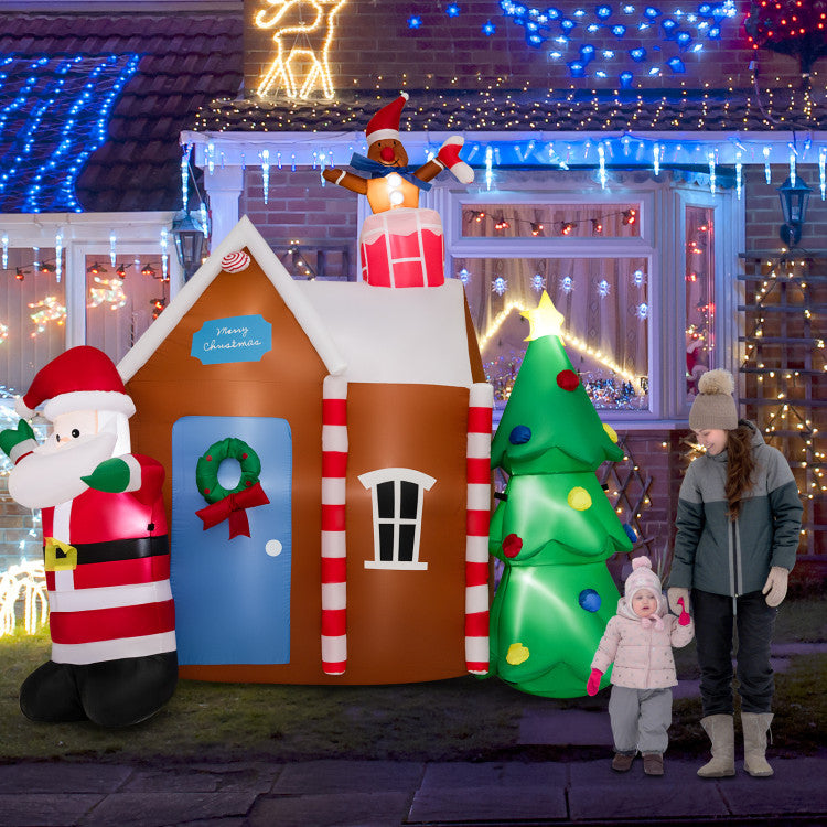 Versatile Holiday Décor: This 8 ft lighted inflatable is perfect for various outdoor settings. Whether you choose to place it on your front lawn to warmly welcome guests or in gardens, yards, malls, or offices, it adds a unique and festive touch to your holiday decorations, spreading joy and cheer to all.