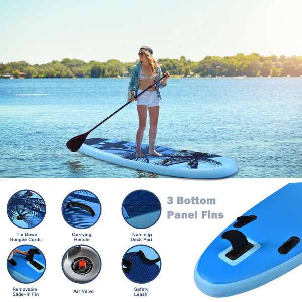 Durable and Premium Construction: Crafted from double-layer PVC material and featuring a V-drop stitch core, this paddleboard boasts a sturdy structure and excellent load-bearing capacity. It maintains its shape and color over time, resisting deformation and fading for long-lasting use. The aluminum alloy paddle is lightweight and buoyant, offering adjustable height to accommodate different user preferences.