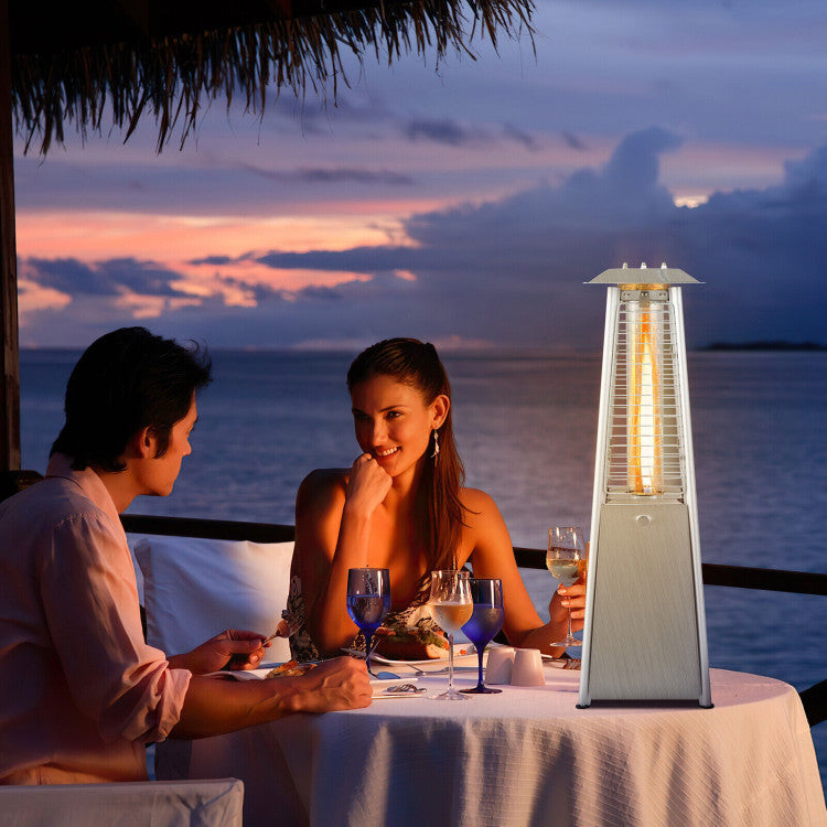 Suitable for Outdoors: Made of high-quality stainless steel, this outdoor patio heater fits the outdoor environment better. The magnetic suction door allows you to easily open or close it for easy access to the propane tank (not included). Please note that it works with a standard 1.02 lb propane cylinder (not included).