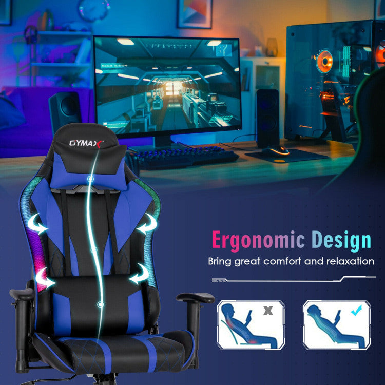Ergonomic and Comfortable Design: Experience luxury with our Ergonomic Gaming Chair! Designed for comfort with a high backrest, skin-friendly PVC leather, and adjustable accessories for neck and lumbar support. Achieve maximum comfort while conquering virtual worlds.