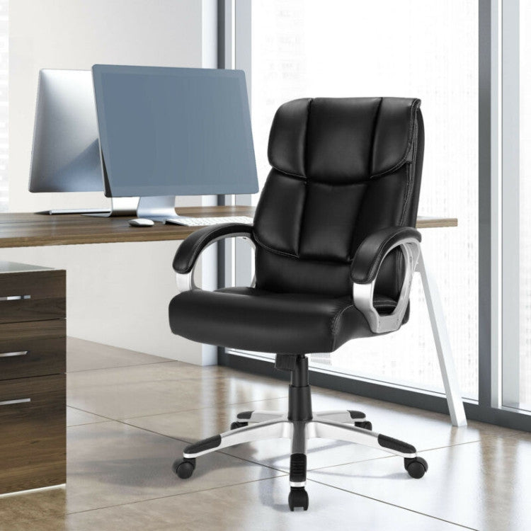 Sleek Modern Aesthetics: Elevate any space with the chair's elegant black and silver design. Perfect for various settings, including offices, meeting rooms, living rooms, and gaming spaces. Merge style with functionality seamlessly.