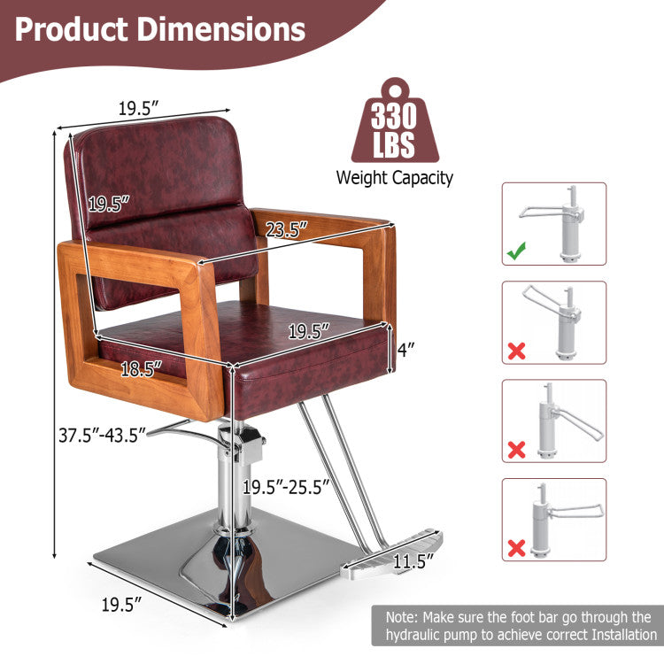 Easy Assembly and Maintenance: Say goodbye to complicated setups. Our barber chair comes with detailed instructions and complete accessories, making assembly a breeze. The smooth, waterproof surface allows for easy cleaning – simply wipe it with a wet cloth, saving you time and energy for what matters most: your clients.