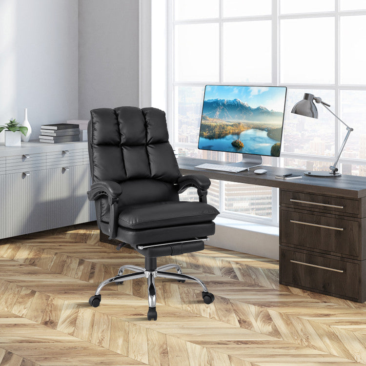 Luxurious PU Leather Finish: Indulge in premium texture with our reclining chair's PU leather surface. Skin-friendly and durable, it provides a smooth touch and is easy to clean, ensuring both style and practicality.