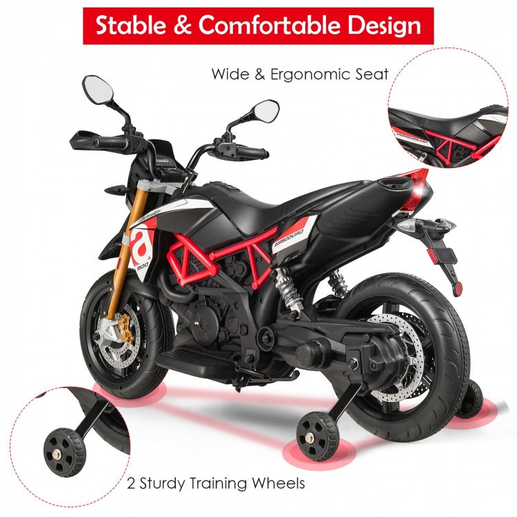 Safe training wheels: There are 2 training wheels to keep the motorcycle as stable as possible and prevent it from falling to improve safety. In addition, the motorcycle is designed with shock-absorbing springs to ensure a smooth ride. This way, you should feel confident letting your child drive.