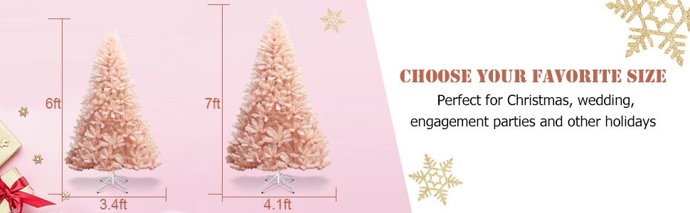 Effortless Assembly with Smart Hinged Design: Setting up and taking down this Christmas tree is a breeze, thanks to its three-section design and clever hinged branches. The included clear instructions ensure you spend less time on assembly and more time enjoying the festivities.