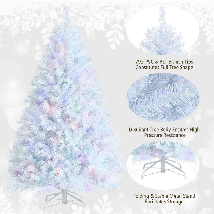 Lush and Durable Xmas Tree: Experience the joy of Christmas year after year with our 1636-tip artificial tree. Crafted from durable PVC and PET, it boasts a full appearance and dense branches, eliminating the need for frequent replacements.